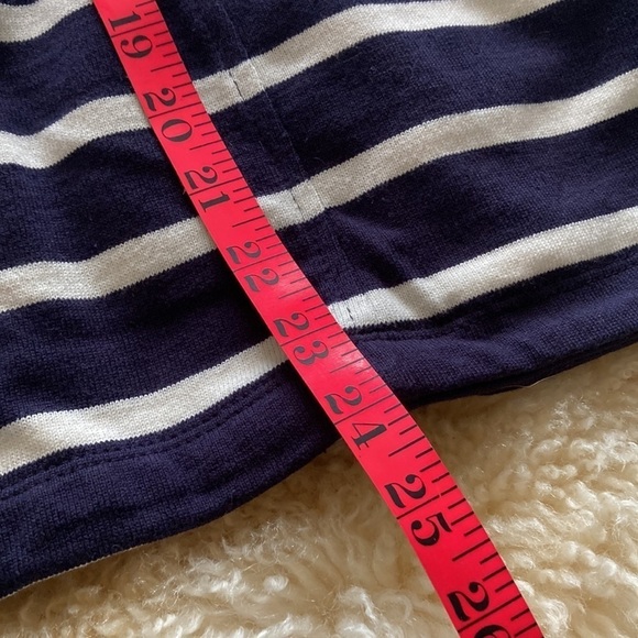 Talbots navy/white cotton Moto jacket size Medium - Picture 6 of 9